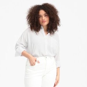 Everlane Clean Silk Oversized Shirt Size 2